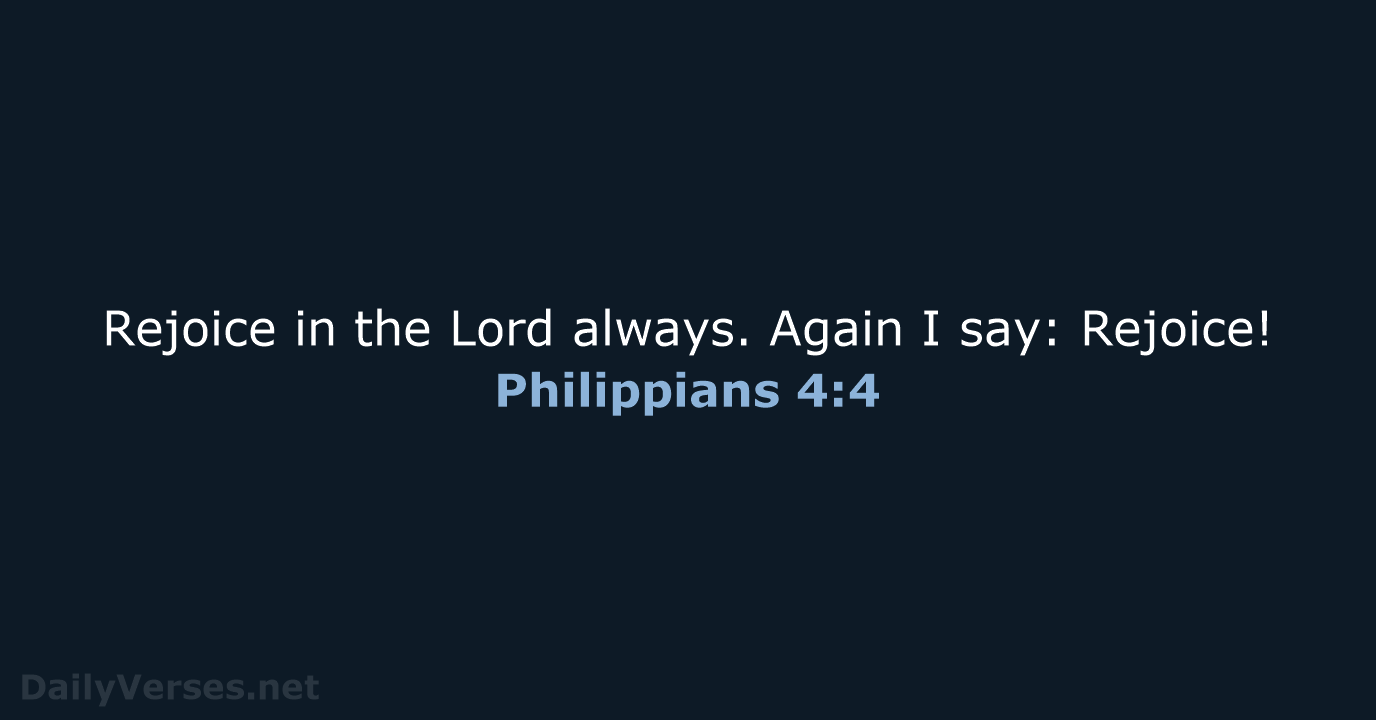 Philippians 4:4 - NCB