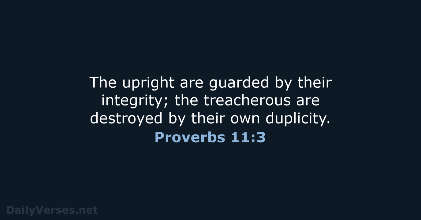 Proverbs 11:3 - NCB