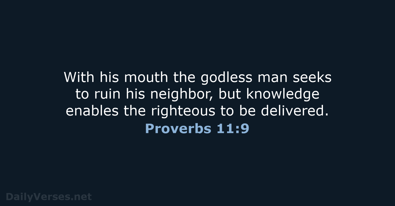 Proverbs 11:9 - NCB