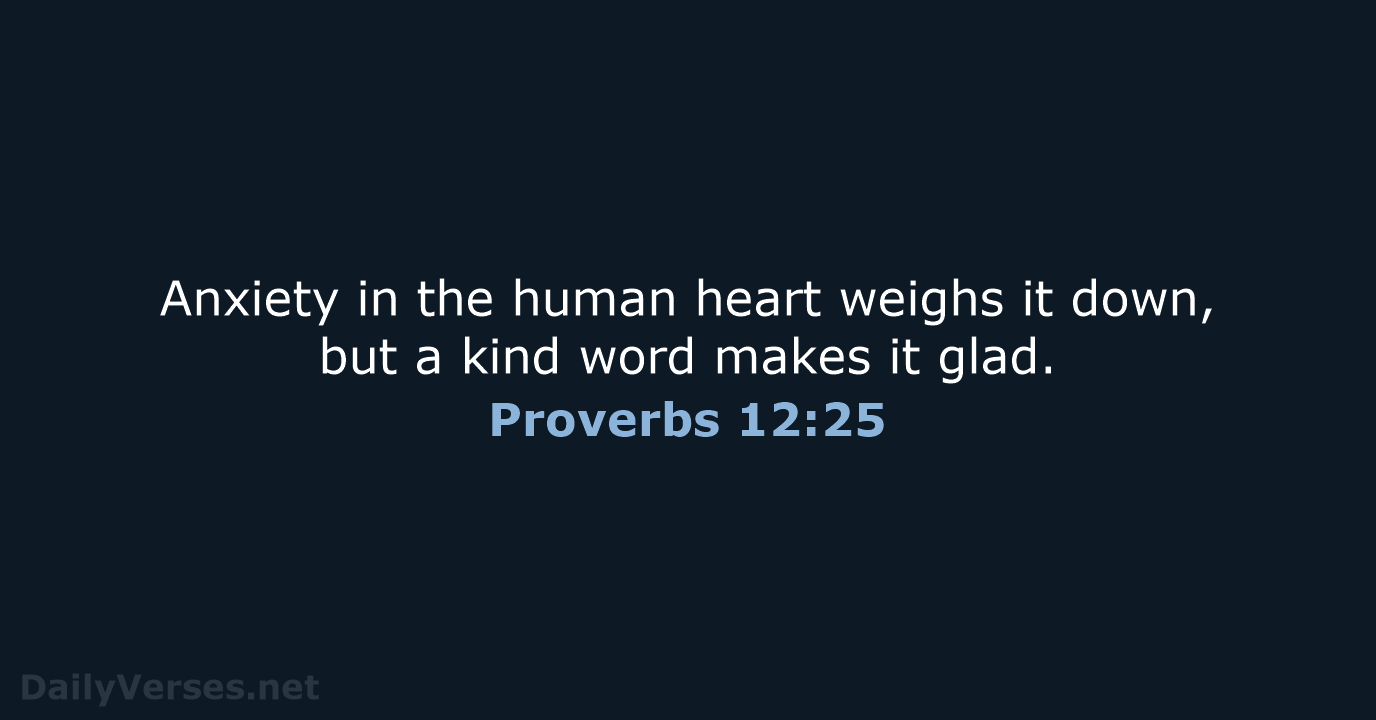 Proverbs 12:25 - NCB