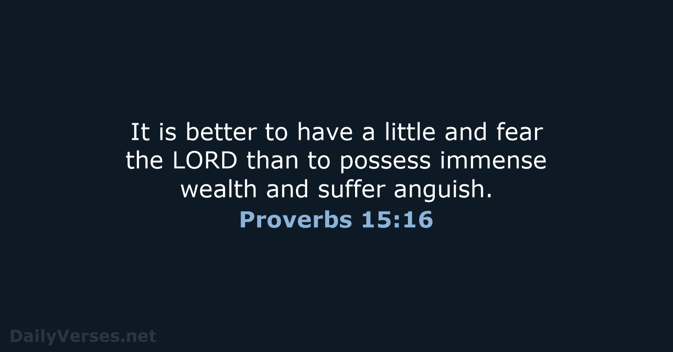 Proverbs 15:16 - NCB