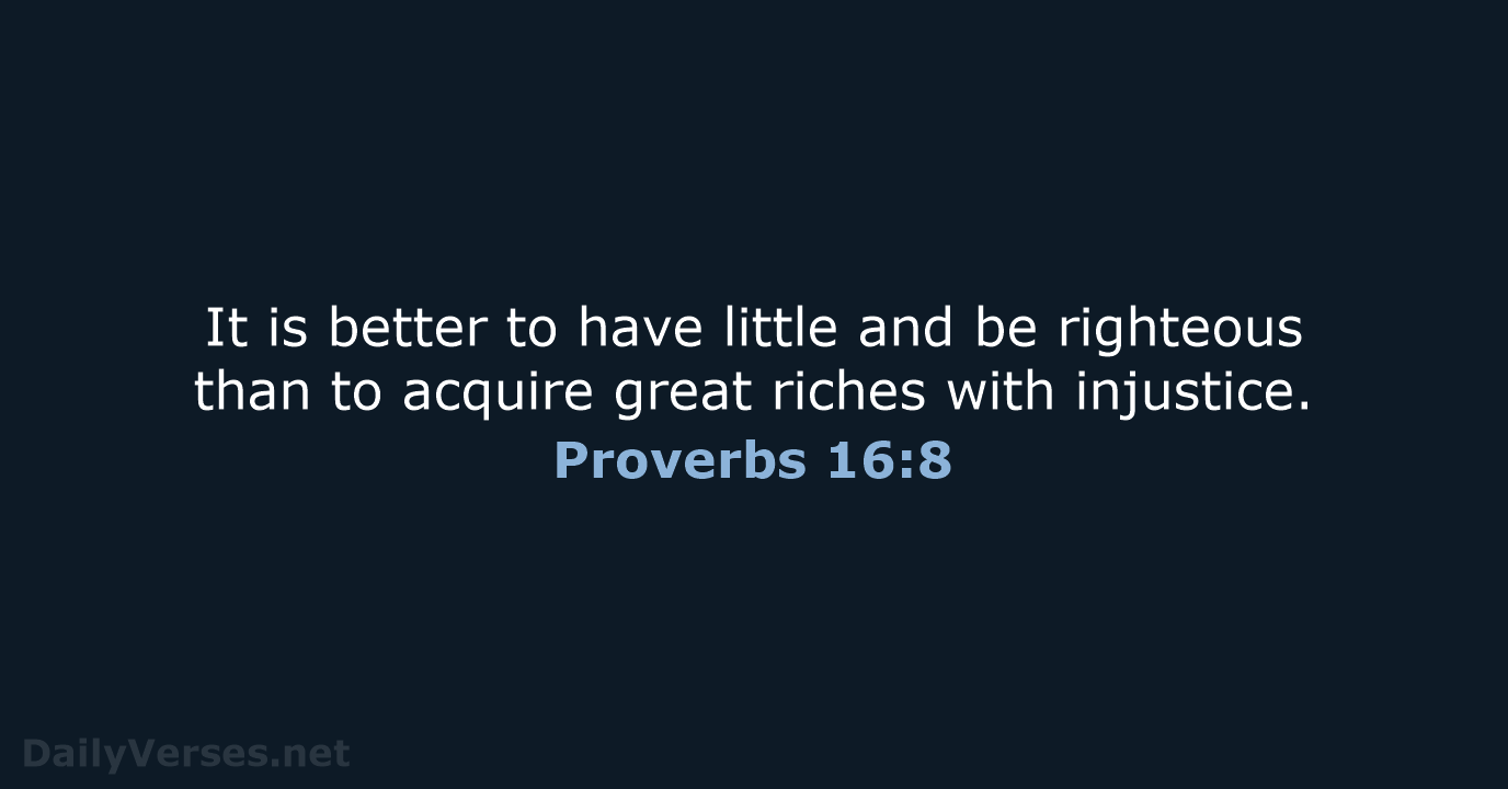Proverbs 16:8 - NCB
