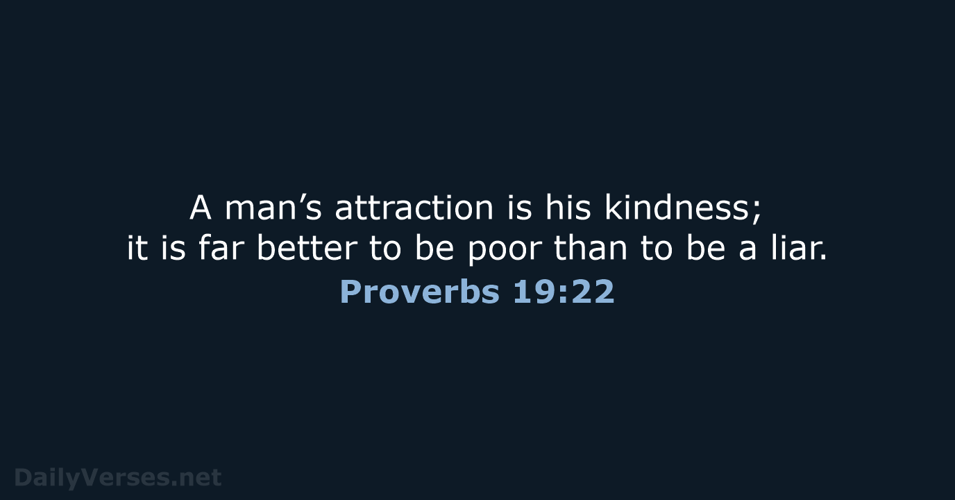 Proverbs 19:22 - NCB