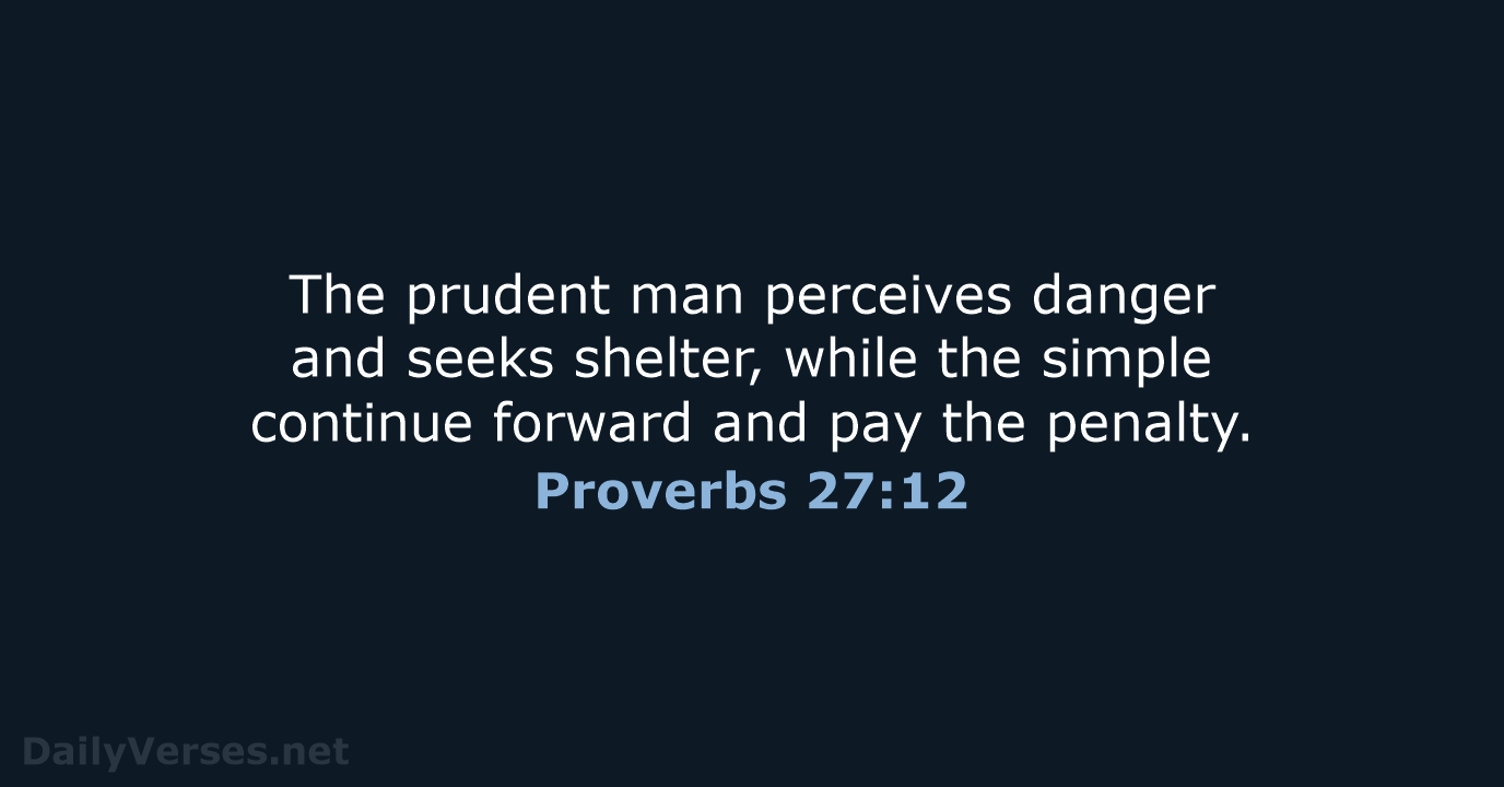 Proverbs 27:12 - NCB