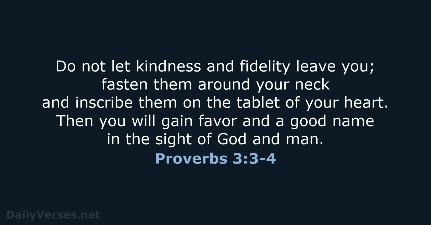 Proverbs 3:3-4 - NCB
