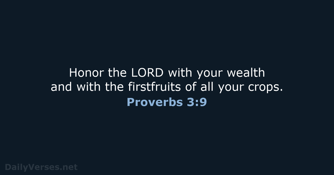 Proverbs 3:9 - NCB