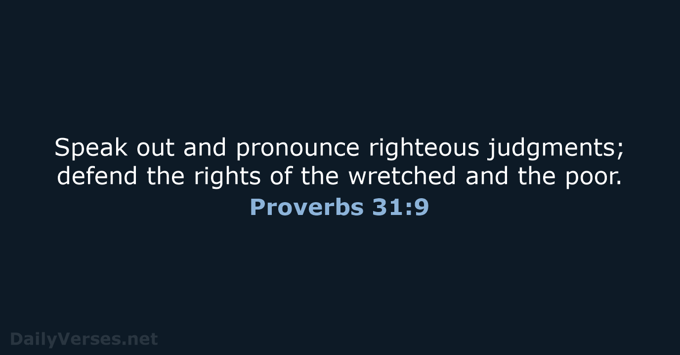 Proverbs 31:9 - NCB