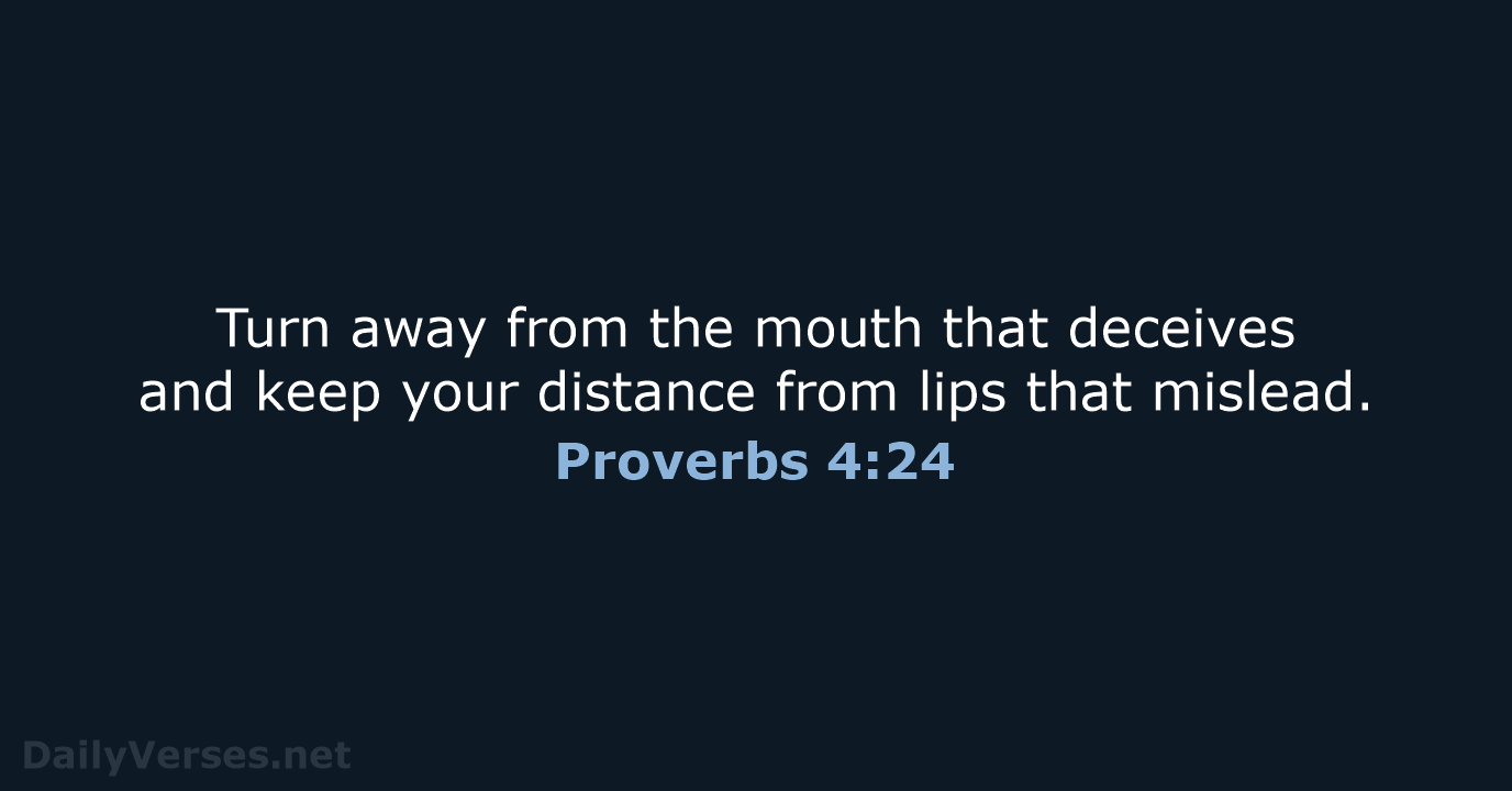 Proverbs 4:24 - NCB