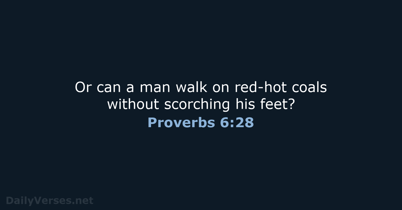 Proverbs 6:28 - NCB