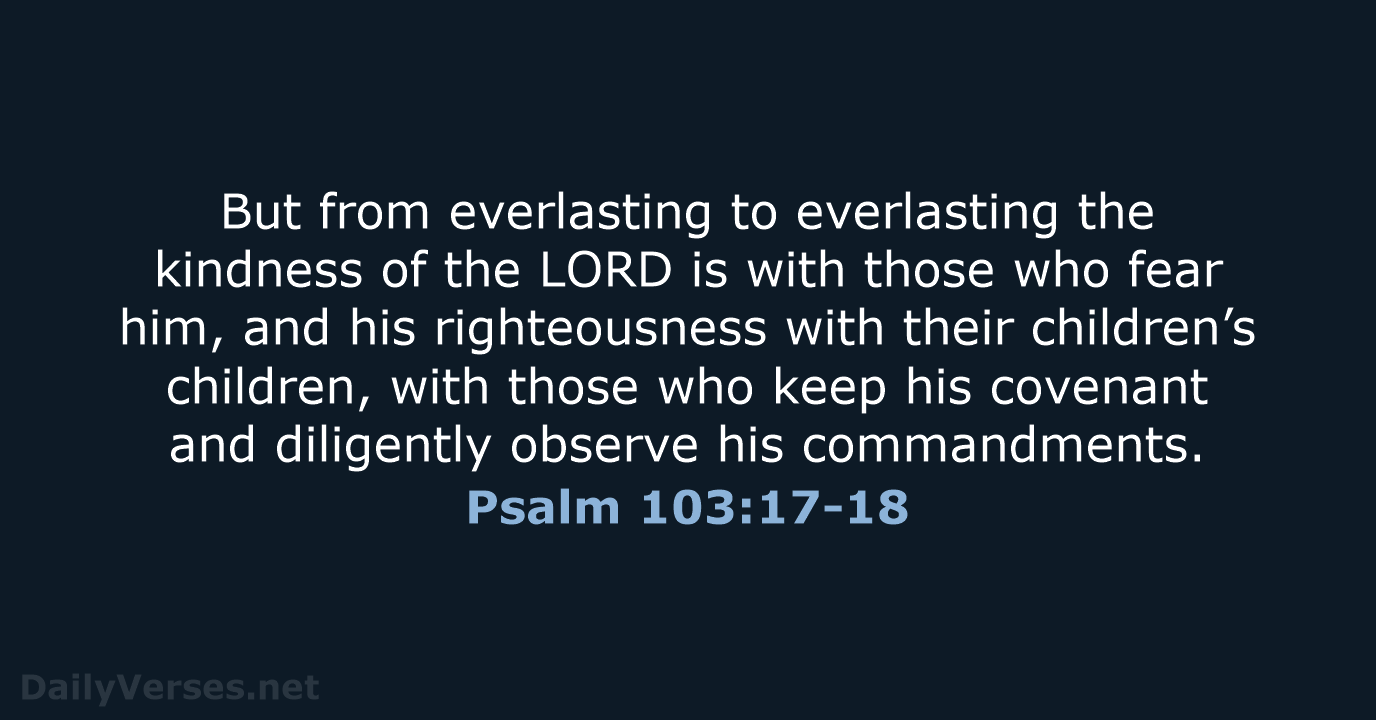 Psalm 103:17-18 - NCB