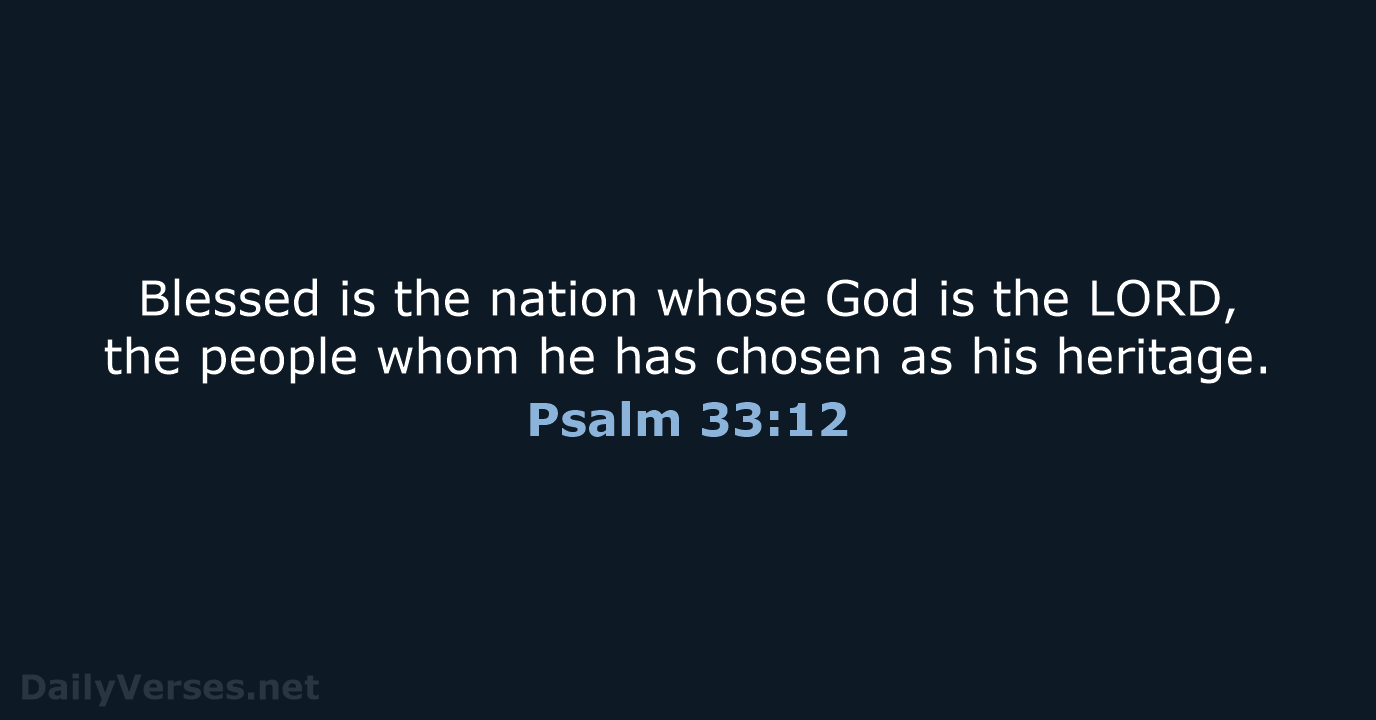 Psalm 33:12 - NCB