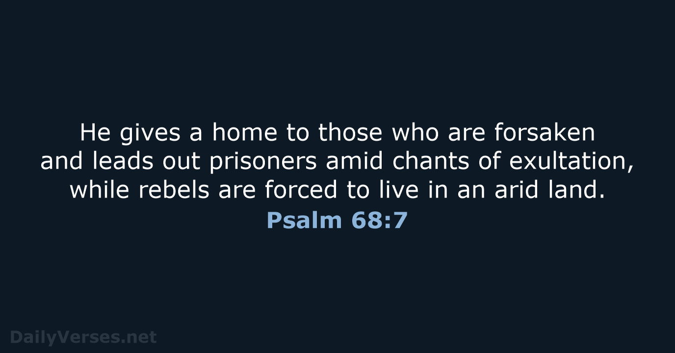 Psalm 68:7 - NCB