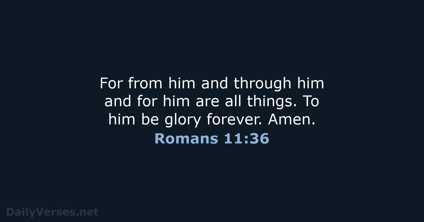 Romans 11:36 - NCB