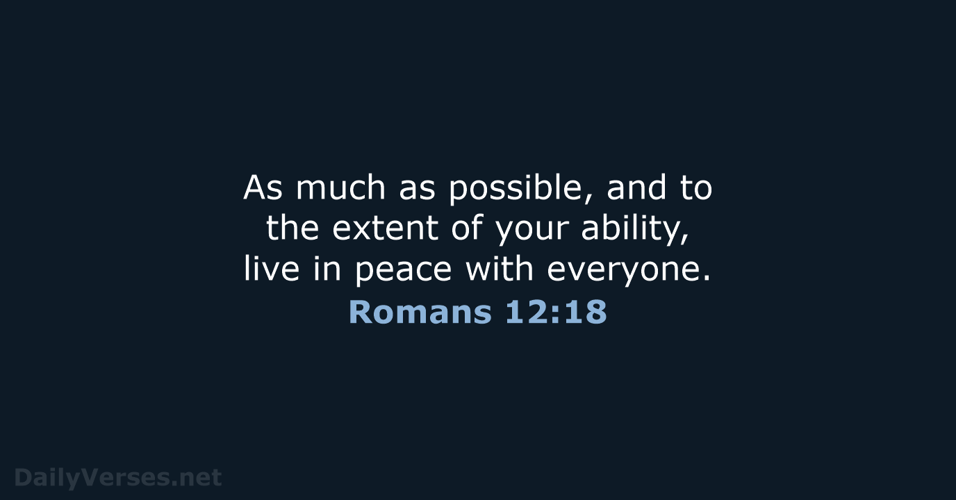 Romans 12:18 - NCB