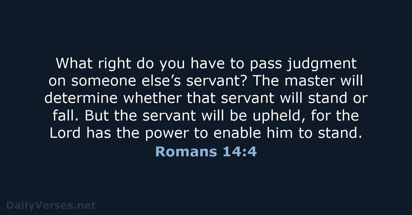 Romans 14:4 - NCB