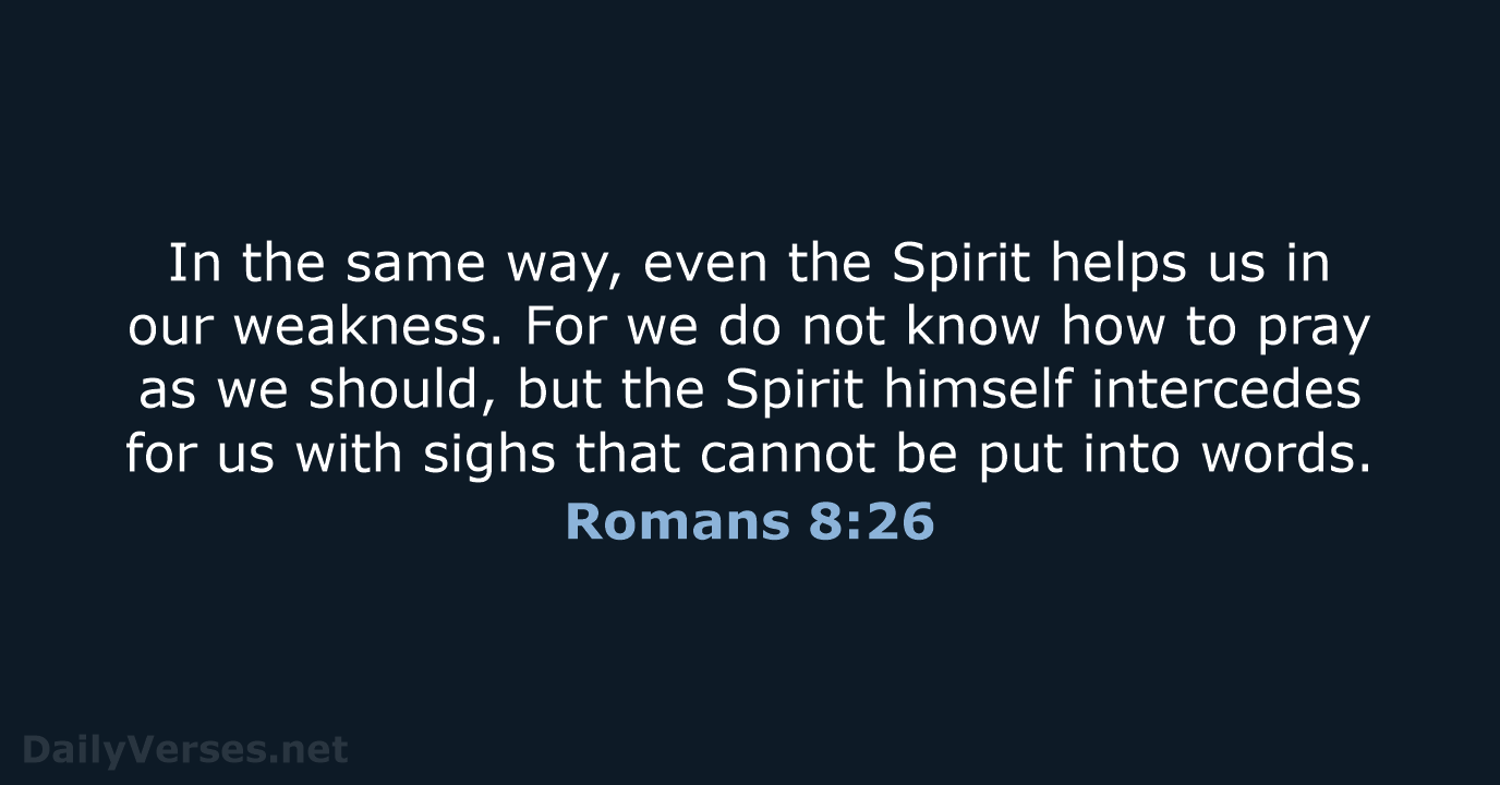Romans 8:26 - NCB