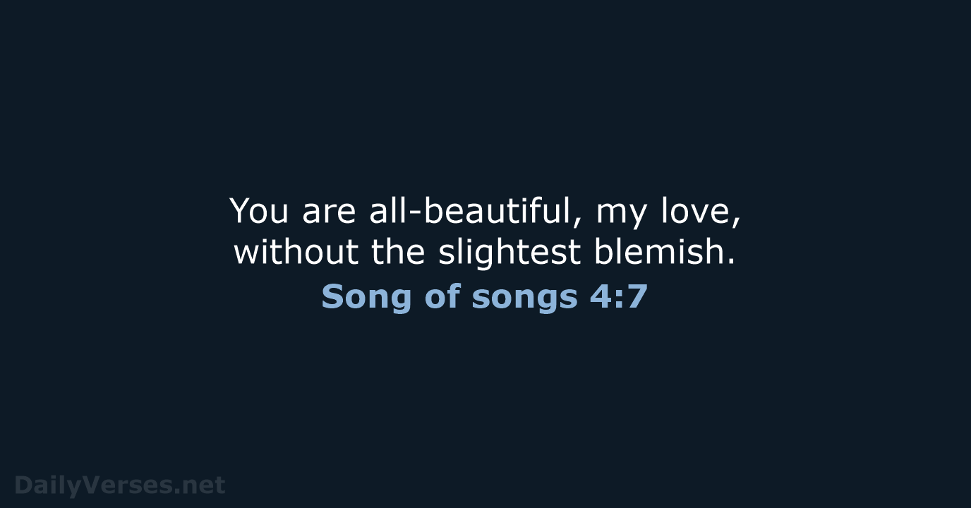 Song of songs 4:7 - NCB