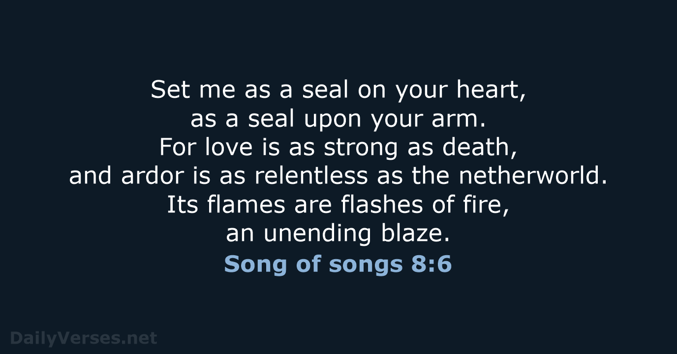Song of songs 8:6 - NCB