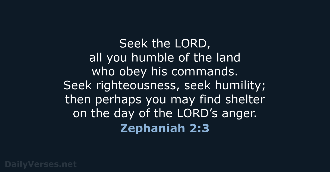 Zephaniah 2:3 - NCB