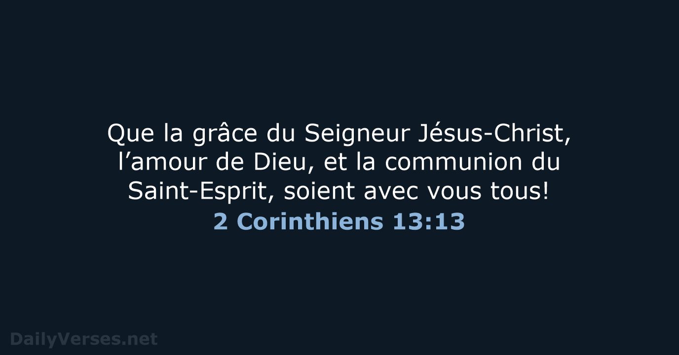 2 Corinthiens 13:13 - NEG79
