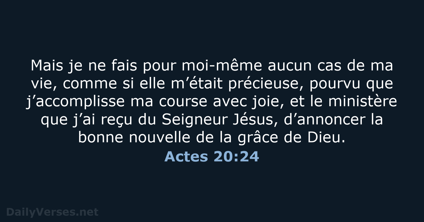 Actes 20:24 - NEG79