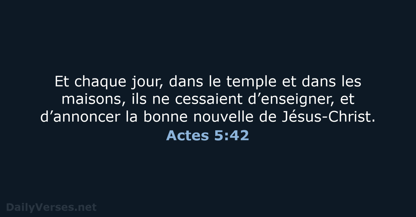 Actes 5:42 - NEG79