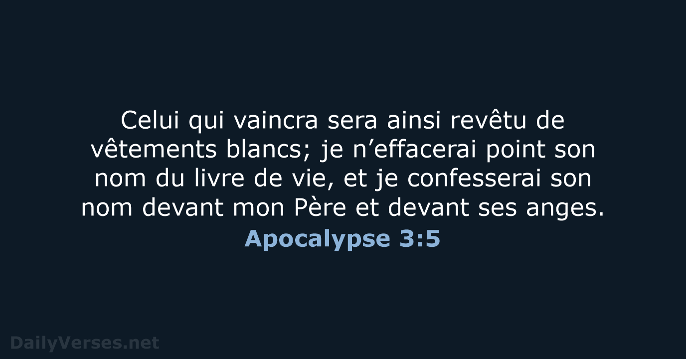 Apocalypse 3:5 - NEG79