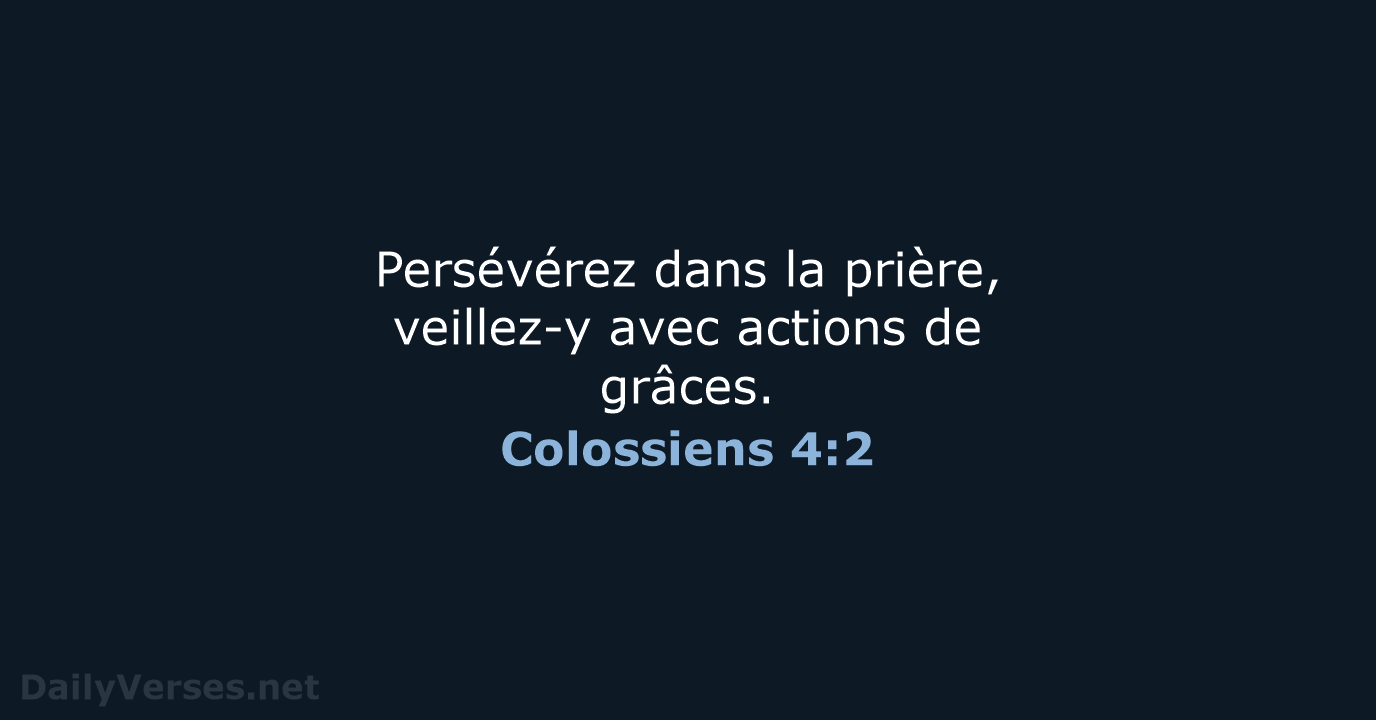 Colossiens 4:2 - NEG79