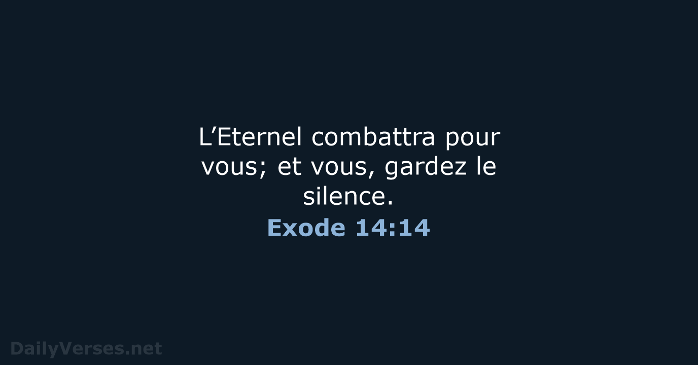 Exode 14:14 - NEG79