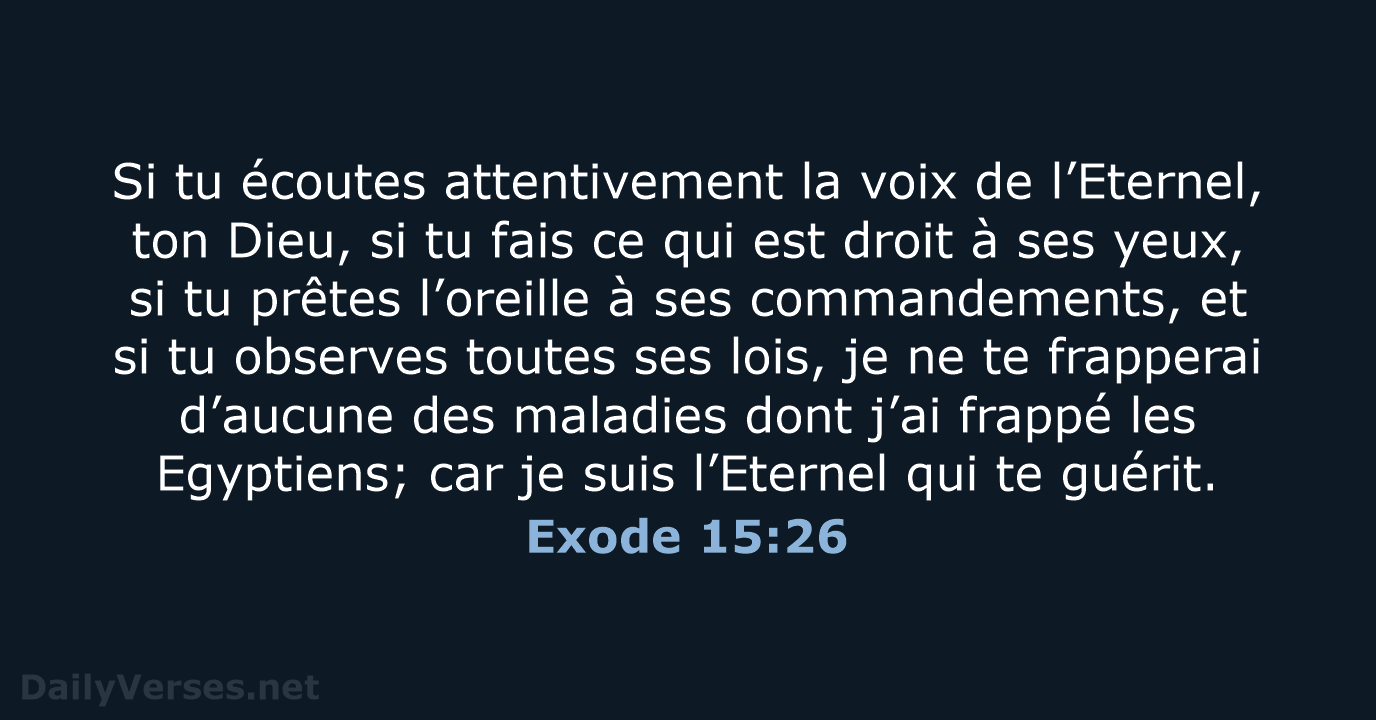 Exode 15:26 - NEG79