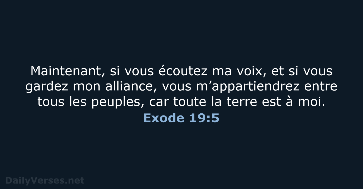 Exode 19:5 - NEG79