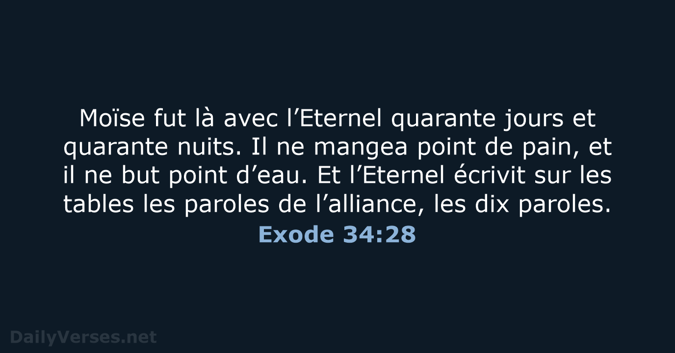 Exode 34:28 - NEG79