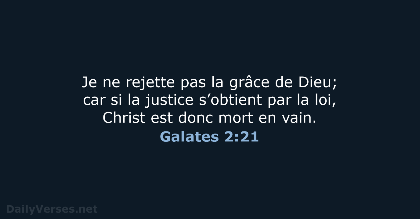 Galates 2:21 - NEG79