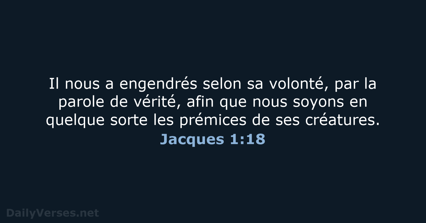 Jacques 1:18 - NEG79