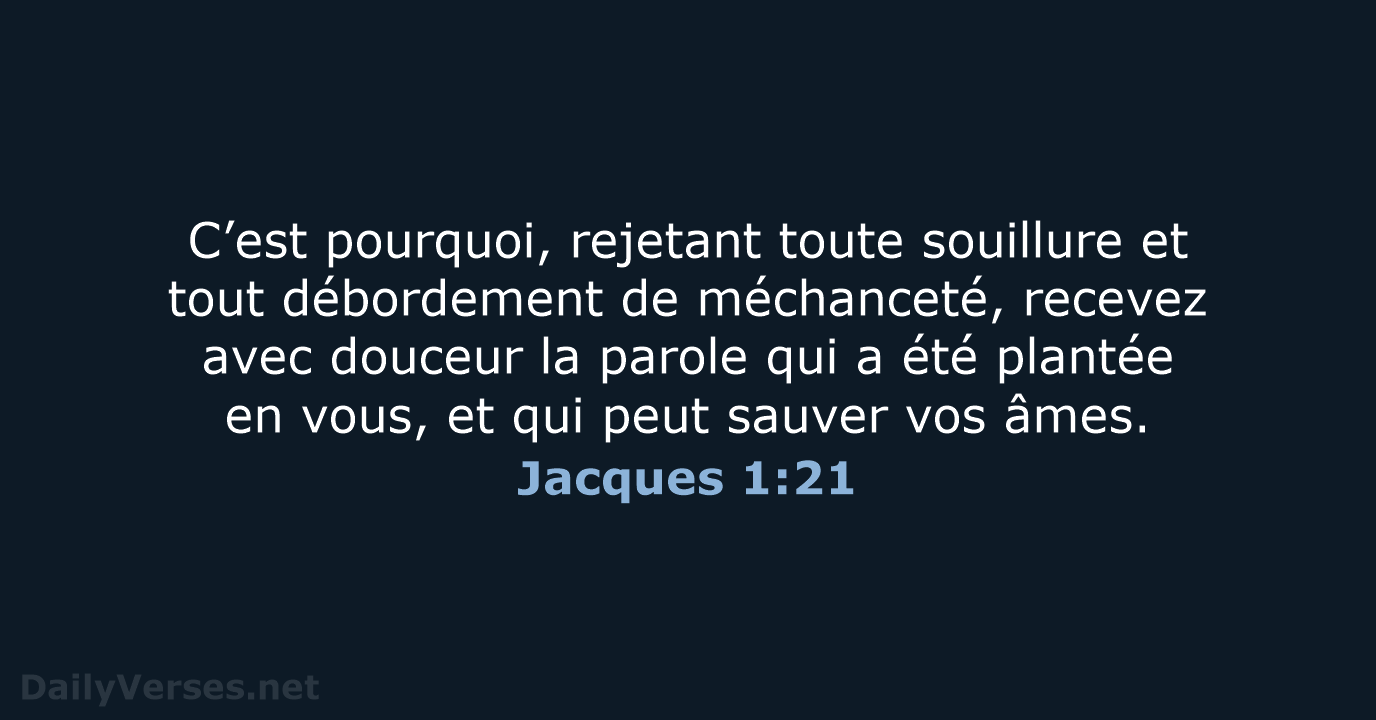 Jacques 1:21 - NEG79