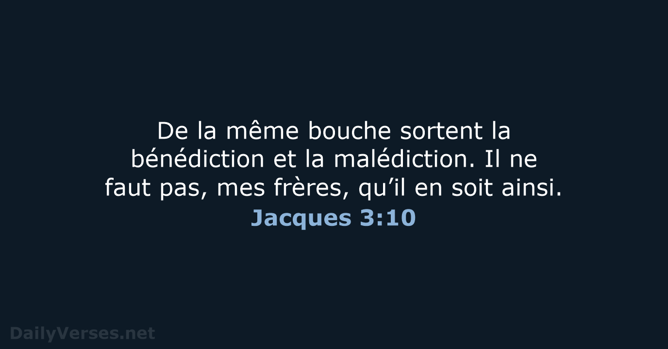 Jacques 3:10 - NEG79