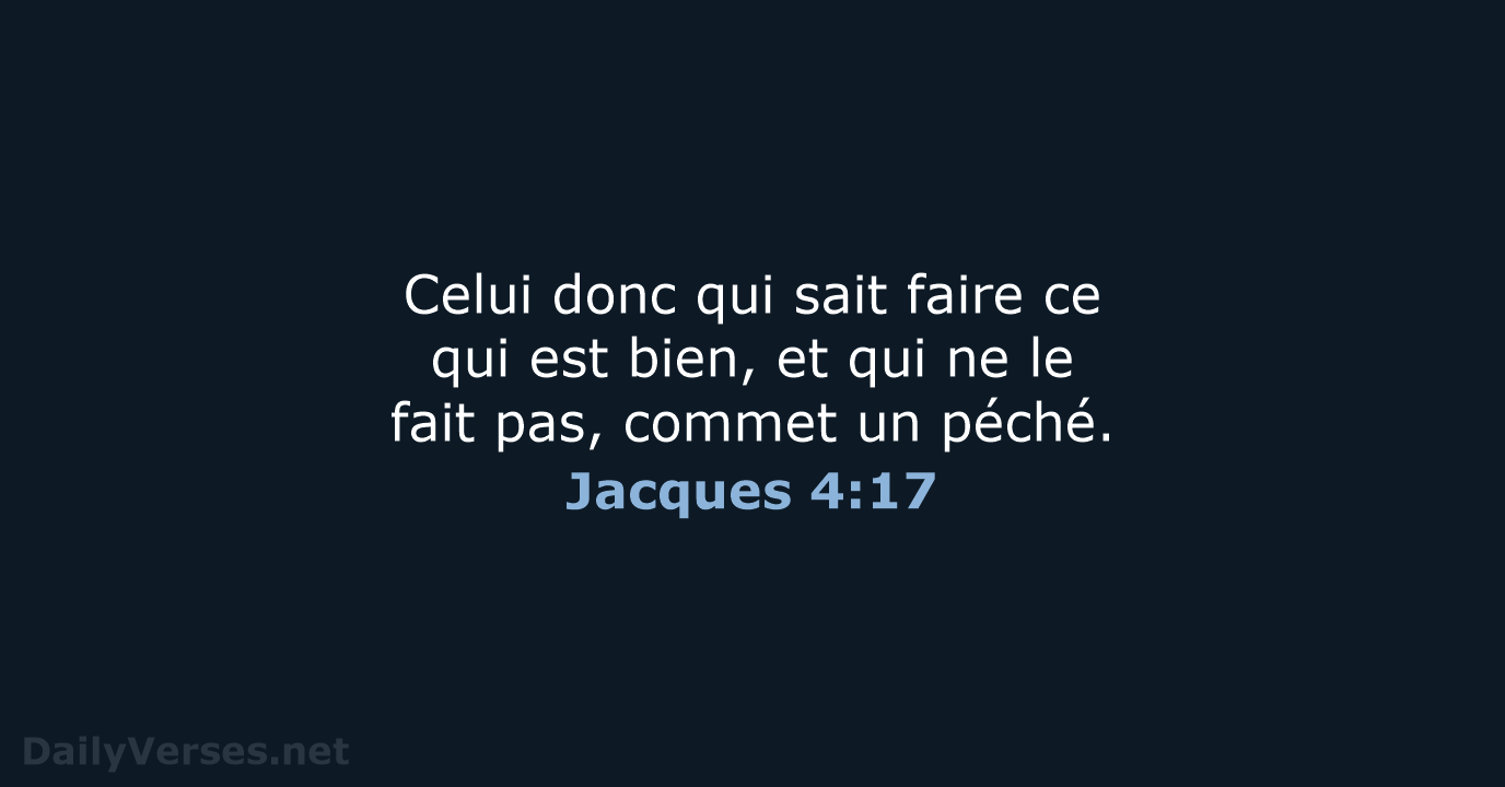 Jacques 4:17 - NEG79