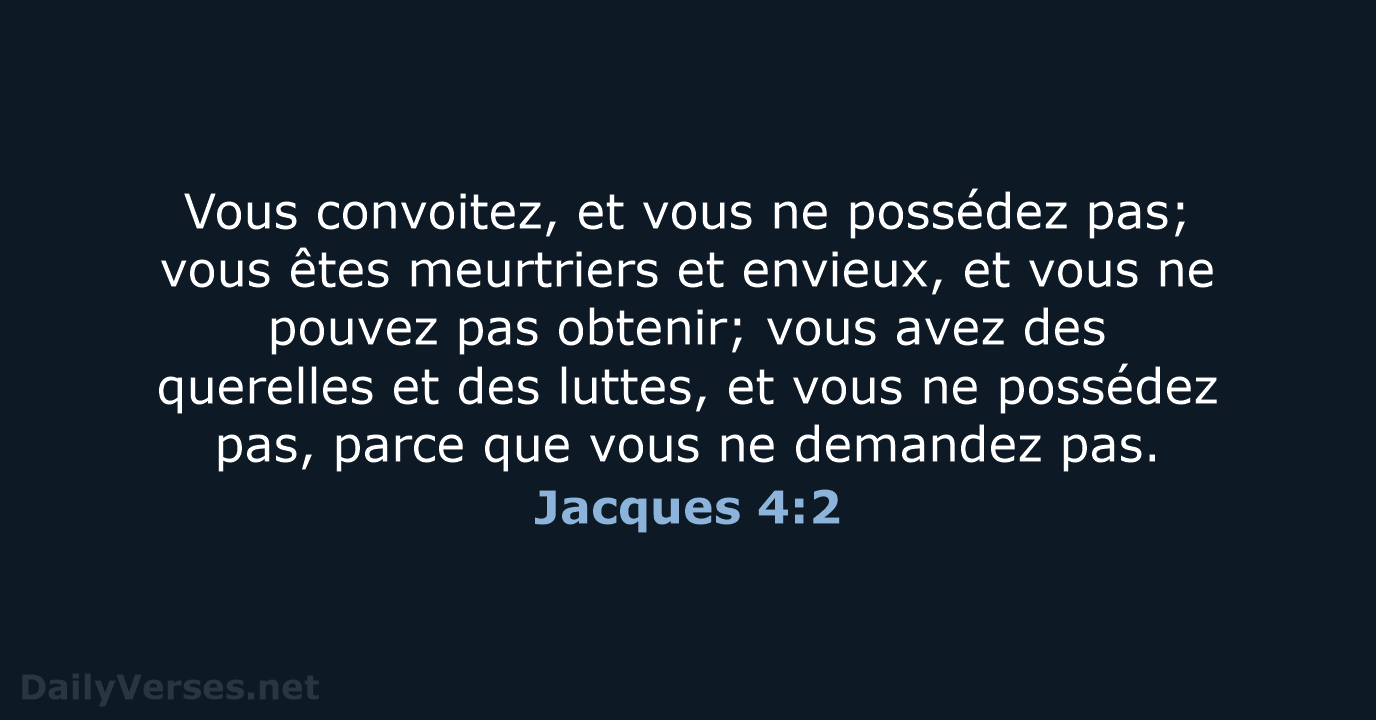 Jacques 4:2 - NEG79