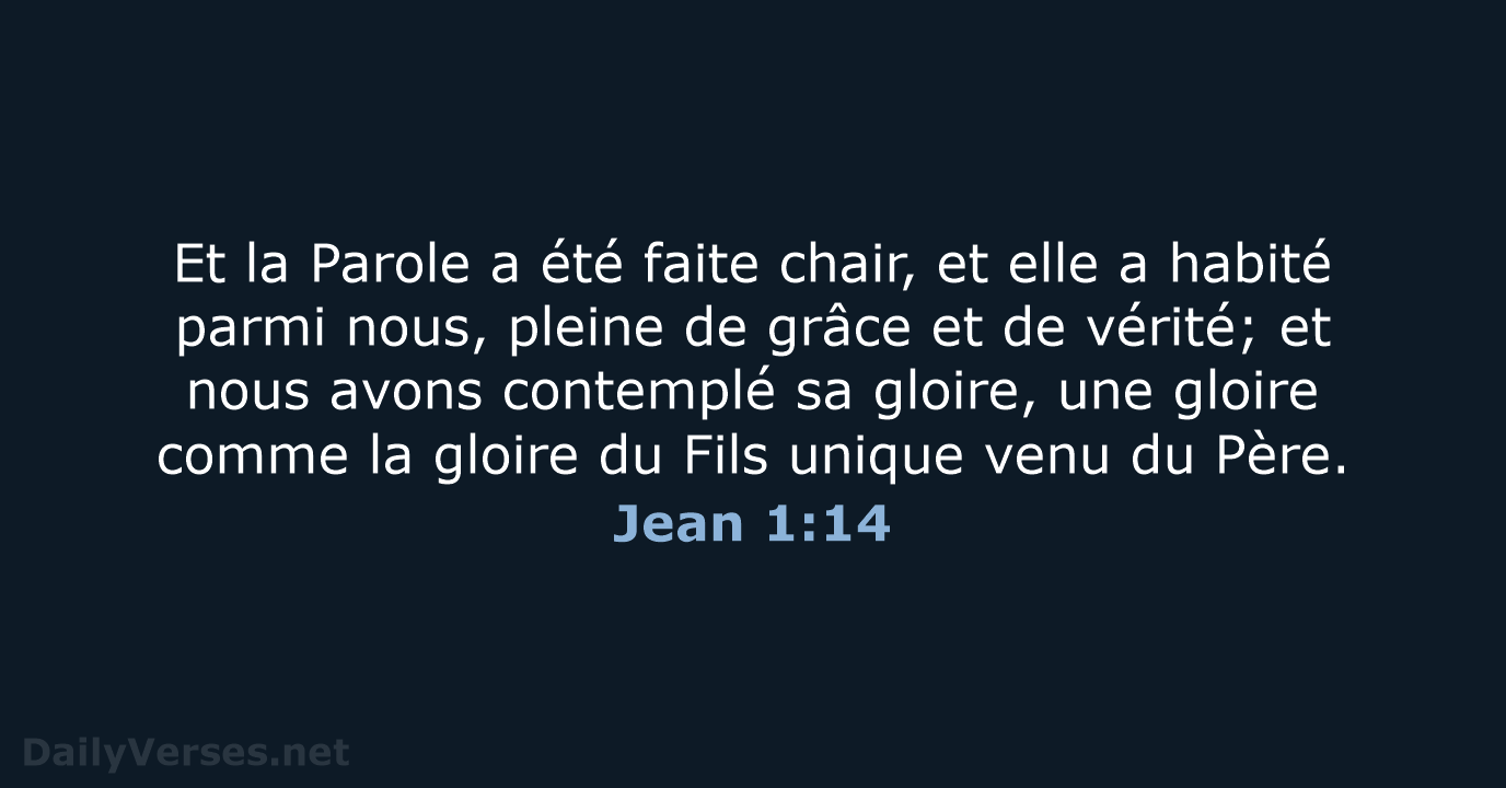 Jean 1:14 - NEG79