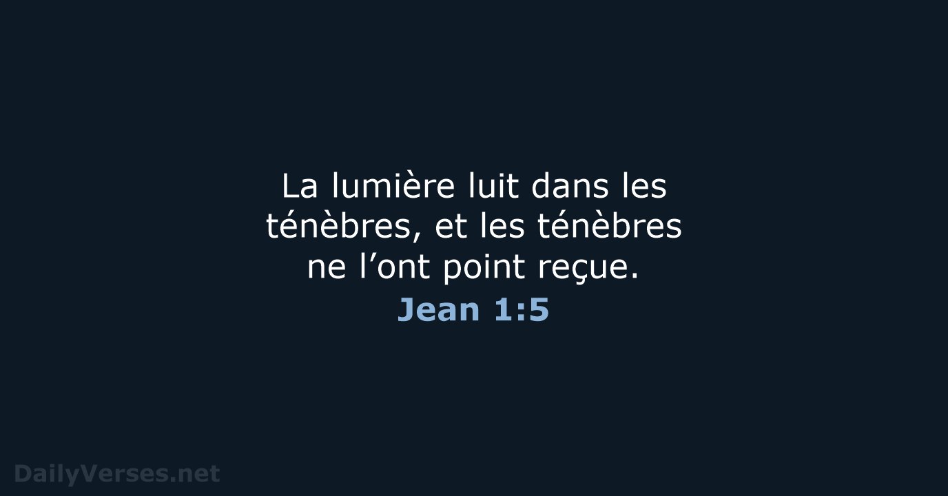 Jean 1:5 - NEG79