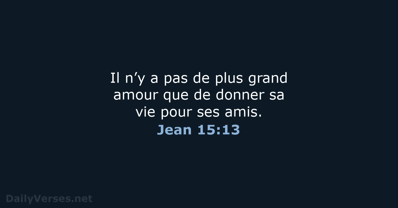 Jean 15:13 - NEG79