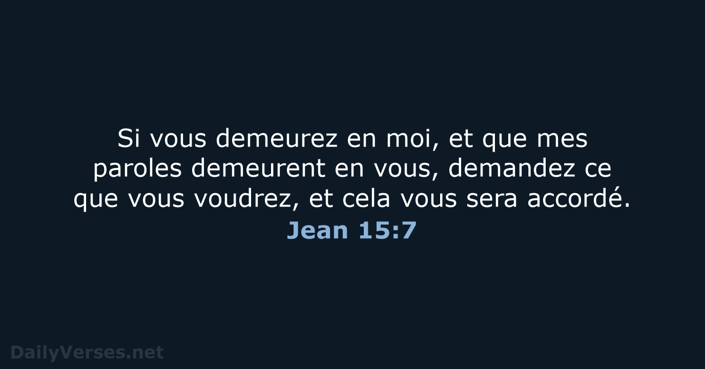 Jean 15:7 - NEG79