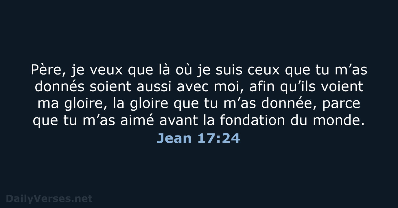 Jean 17:24 - NEG79