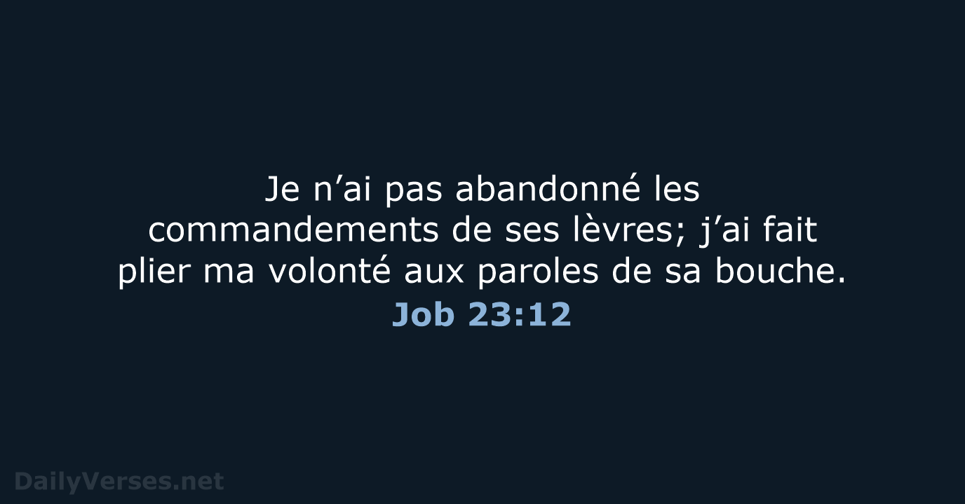 Job 23:12 - NEG79