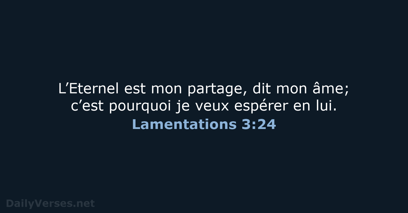 Lamentations 3:24 - NEG79