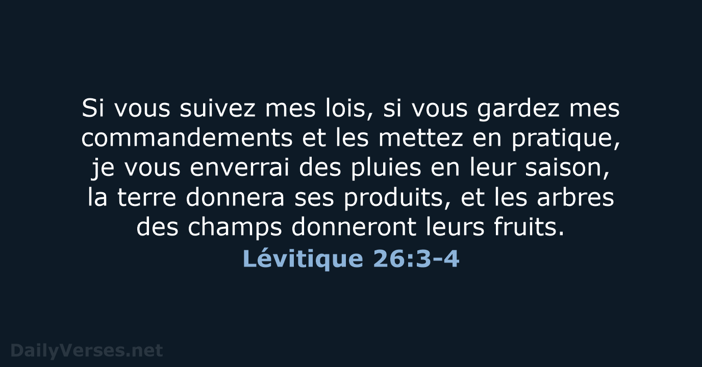 Lévitique 26:3-4 - NEG79