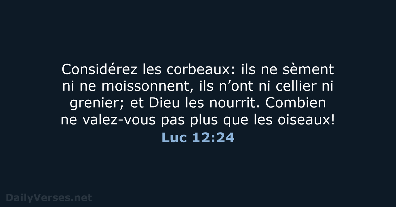 Luc 12:24 - NEG79