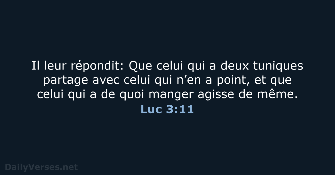 Luc 3:11 - NEG79