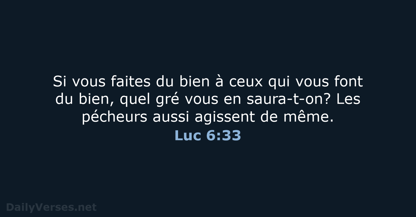 Luc 6:33 - NEG79