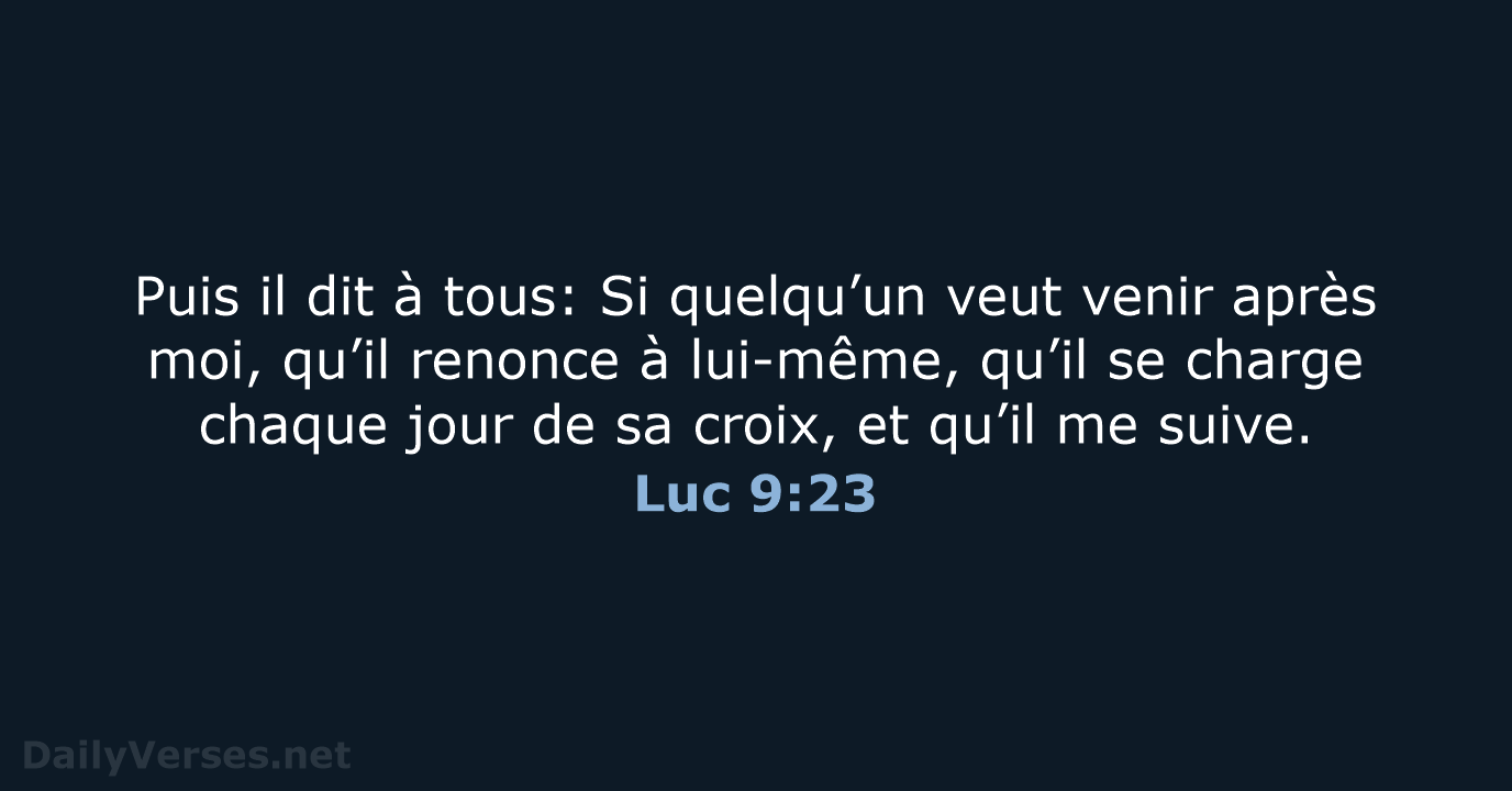 Luc 9:23 - NEG79